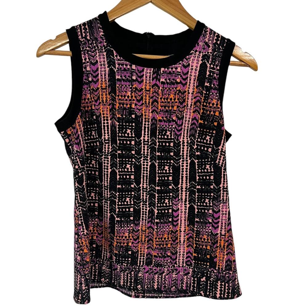 NANETTE LEPORE Sleeveless Printed Top SZ 2